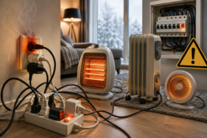 Cómo evitar sobrecarga eléctrica por estufas y calefactores