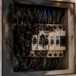 Tablero eléctrico quemado