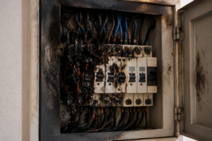 Tablero eléctrico quemado